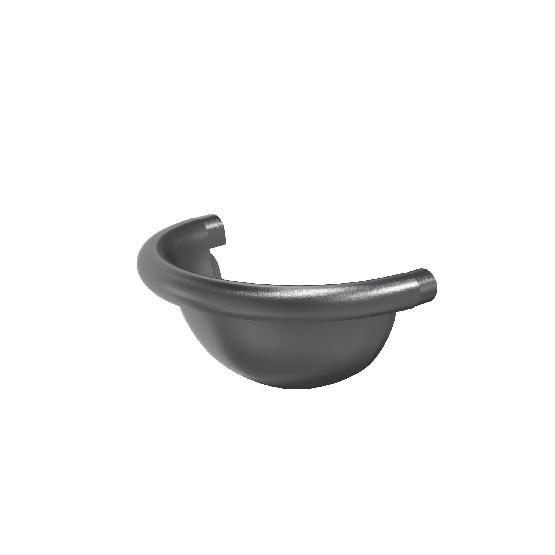 Водосток Aquasistem, Система 150/100 - Заглушка желоба универсальная полукруглая RR 23 Маренго matt купить в Красном Холме