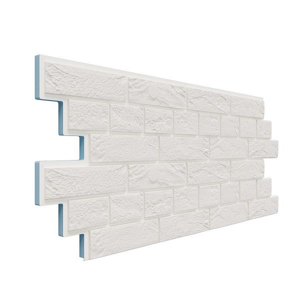 Фасадная термопанель Доломит Венецианский кирпич 20 мм Белоснежный купить в Красном Холме